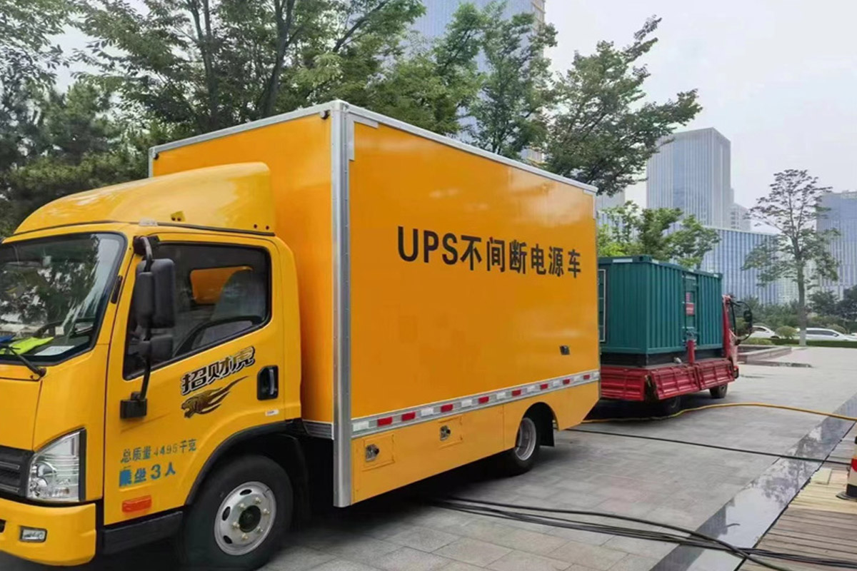 宁国发电机租赁施工现场