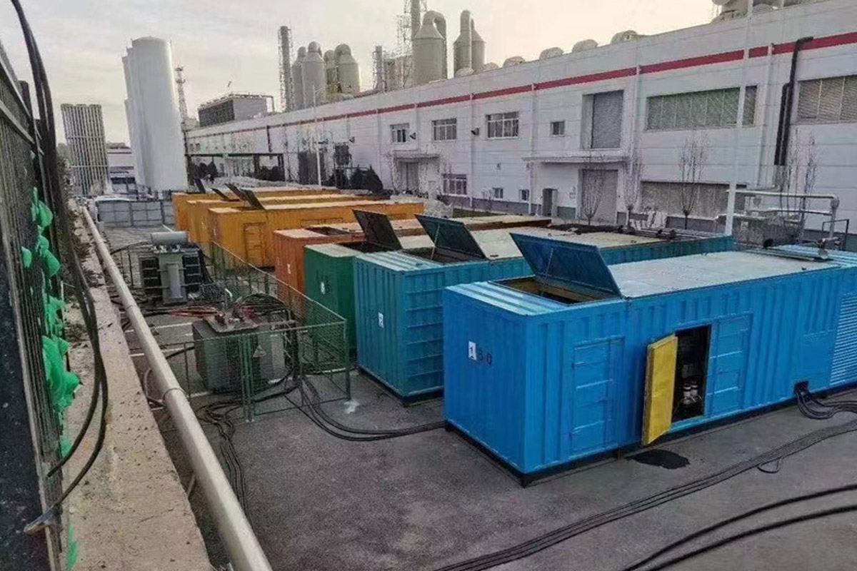 宁国发电机租赁施工现场